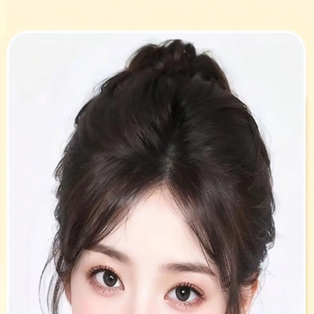 Soft Synthetic Fiber Air Bangs For Liyuan Invisible Hair Topper Instant Volume Hair Extension For Daily Fashion Wear