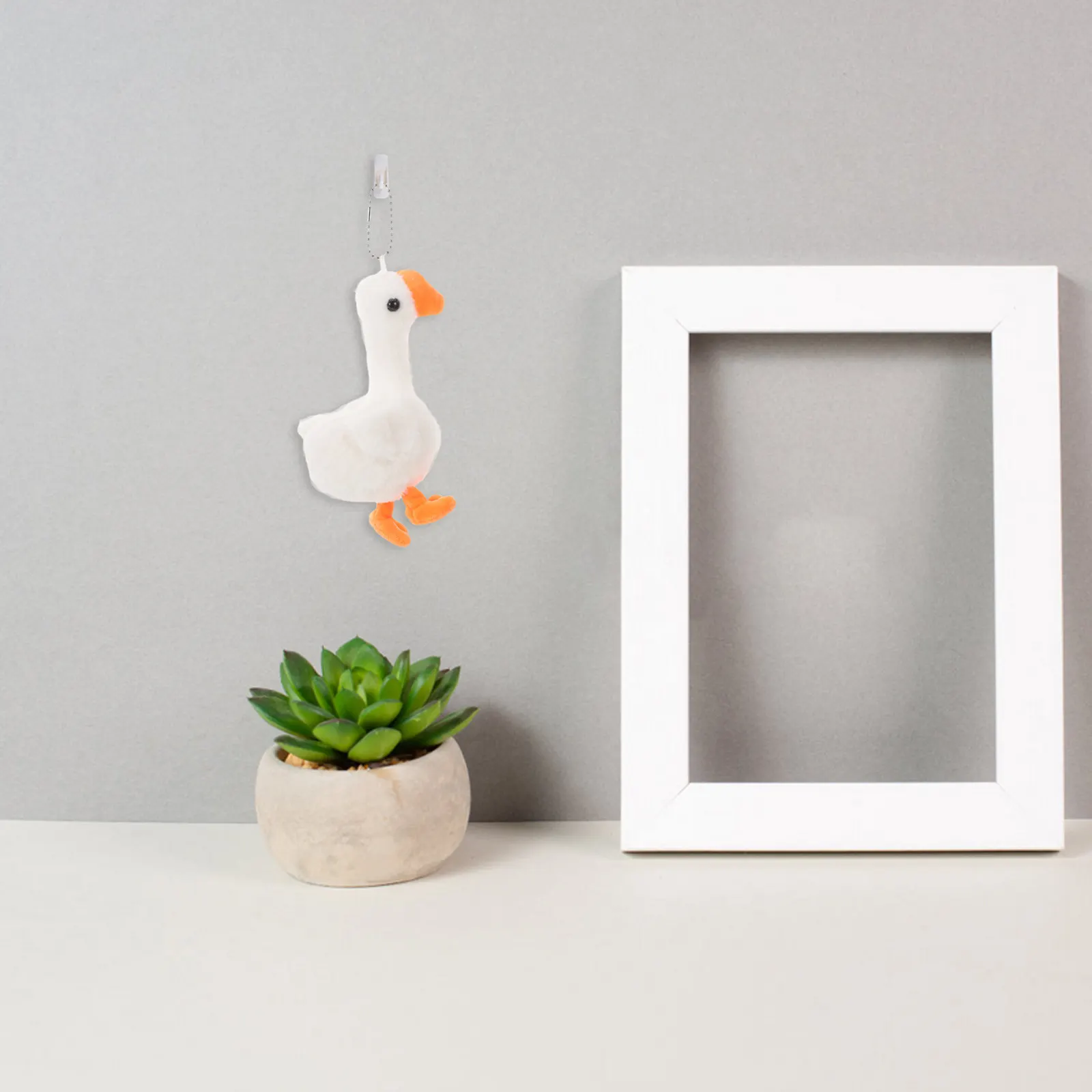 

2Pcs Mini Goose Keychain Soft Cuddly Adorable Stuffed Animal Party Favors Goody Bag Fillers Claw Machine Prizes Classroom