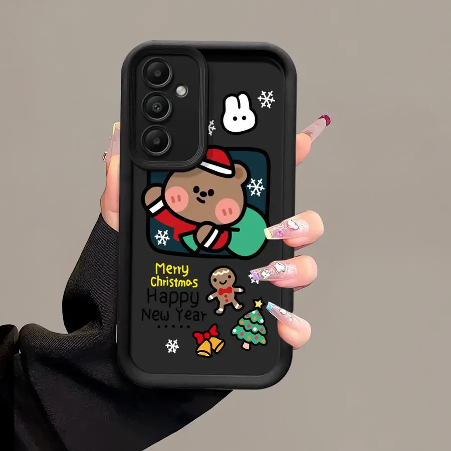 Merry Christmas Deer Phone Case for Vivo Y81 Y91 Y75 Y75 Y93 V25 Y77 V23 Y78 Y100 V20 X80 X90 X70 X100 Pro Soft Cover Funda Capa