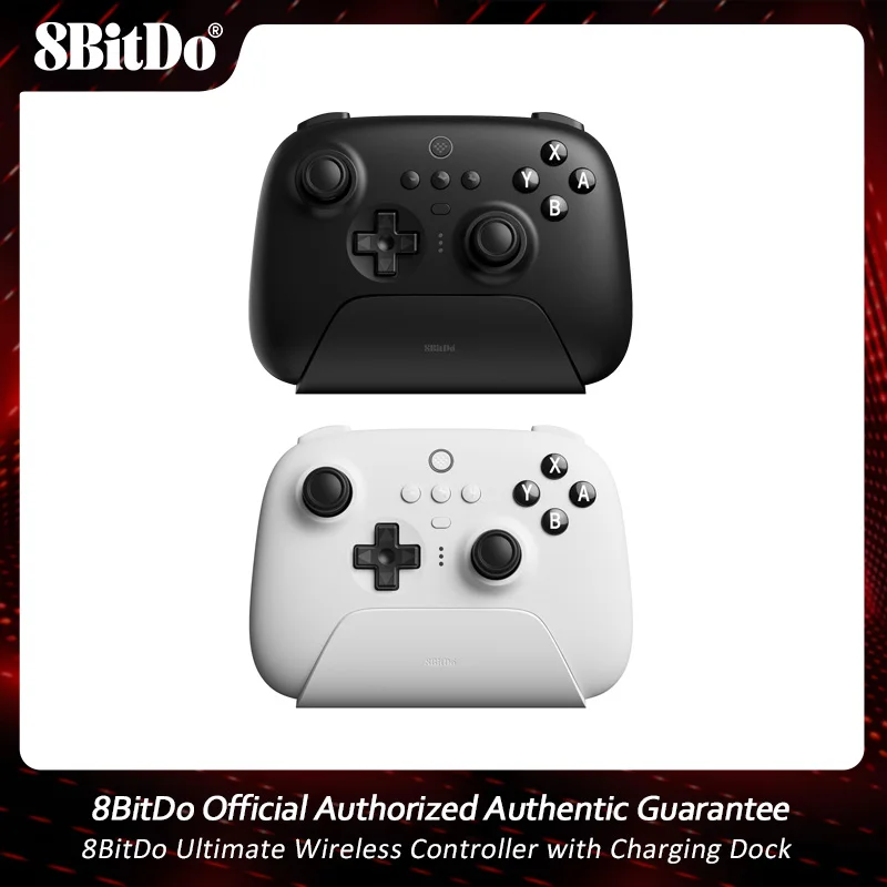 8BitDo Ultimate Wireless Bluetooth Gaming Controller with Charging Dock for Nintendo Switch and PC, Windows 10, 11, Steam