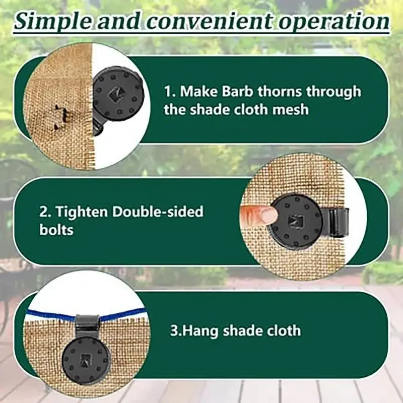 10/20/50pcs Sunshade Net Clip Garden Tools Greenhouse Sun Shade Fix Clamp Plastic Grommet Fence Netting Cloth Installation Hook