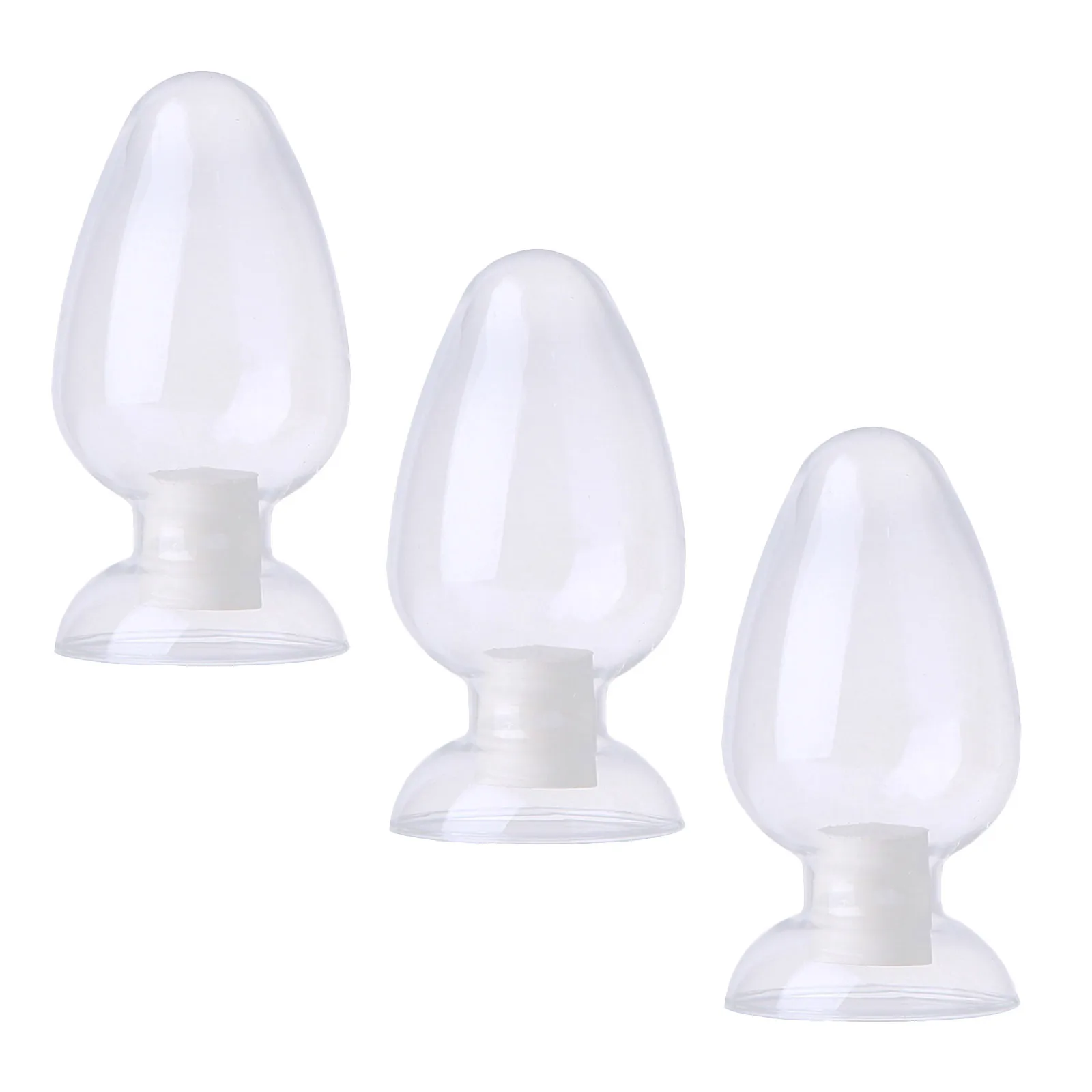 

3Pcs Conical Glass Bottle Elegant Chicken Heart Design Laboratory Sample Bottle for Display and Study Use Glassware