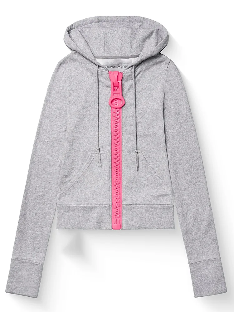 Übergroßer Hoodie für Damen Y2k Europäischer und Amerikanischer Retro-Stil Übergroßer Reißverschluss Harajuku Street Hip-Hop Lässiger Zipper-Sweatshirt Unisex – Detail 7