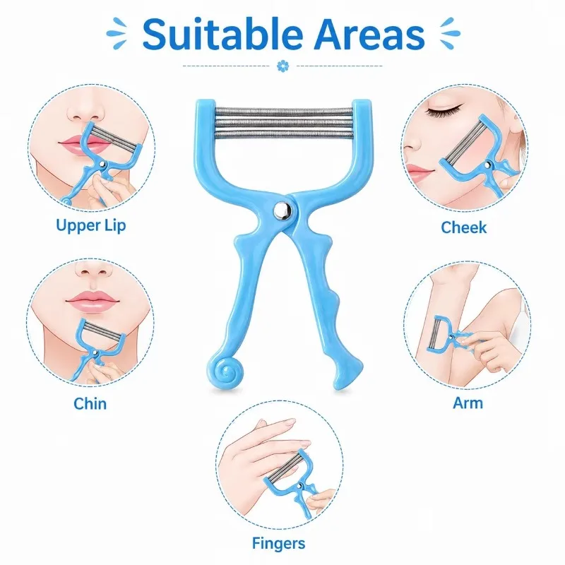 1/3PCs Handheld Facial Hair Remover Manual Removal Epilator Beauty Shaving Threading Tool For Women Adults Beauty Epilator