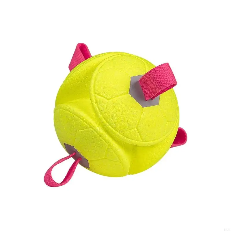  Canine Toy Ball with Web Handles and Soft ETPU Body for Daily Use