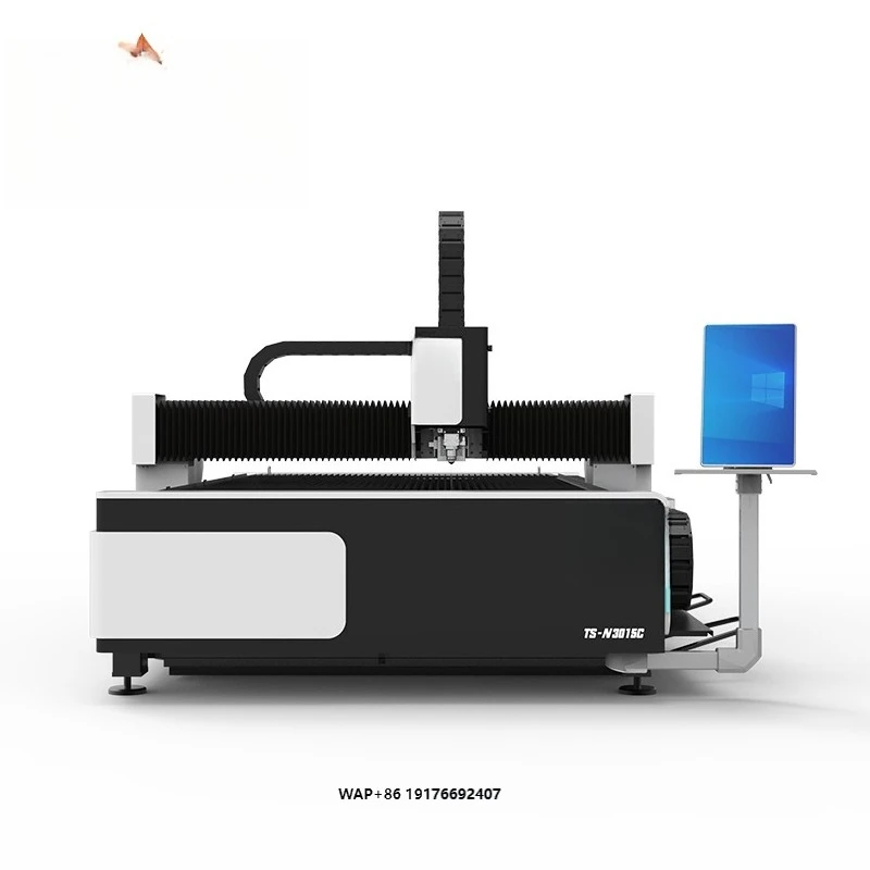 Tuosheng 1500w 3000w Cnc Industrial Cutter 1530 4020 Raycus High Speed Automatic Metal  Cutting Machine