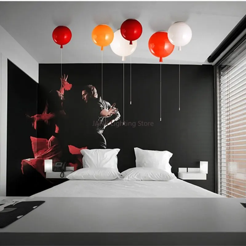 Modern New Home  Decoration  LED Balloon Ceiling Lamp Pendant Lamps for Bedroom  Children'S Room Droplight E27 Indoor Lighting