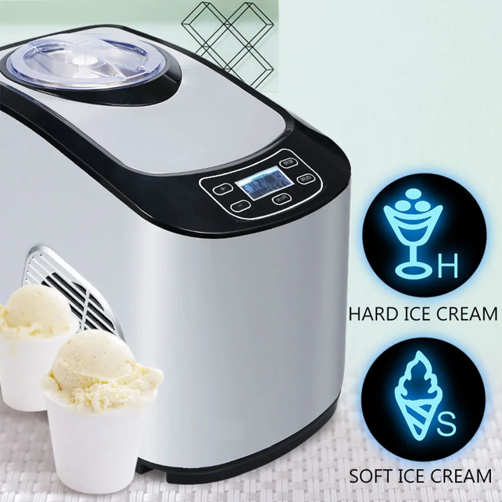 Household Ice Cream Maker Commercial Automatic Ice Cream Machine Compressor Refrigeration Ice Cream Machine