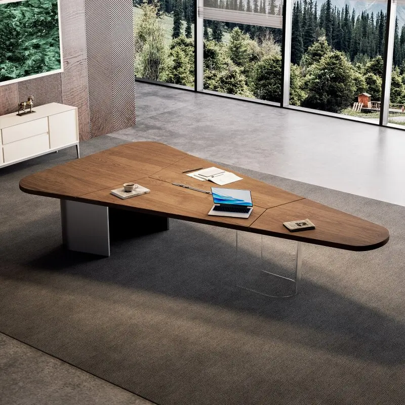 CX solid wood special-shaped conference table long table business office creative reception negotiation table