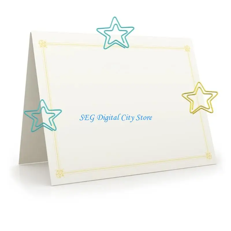 

U75B 10 Pcs Paper Clips Star Bookmarks Office Clips Decorative Paper Clips