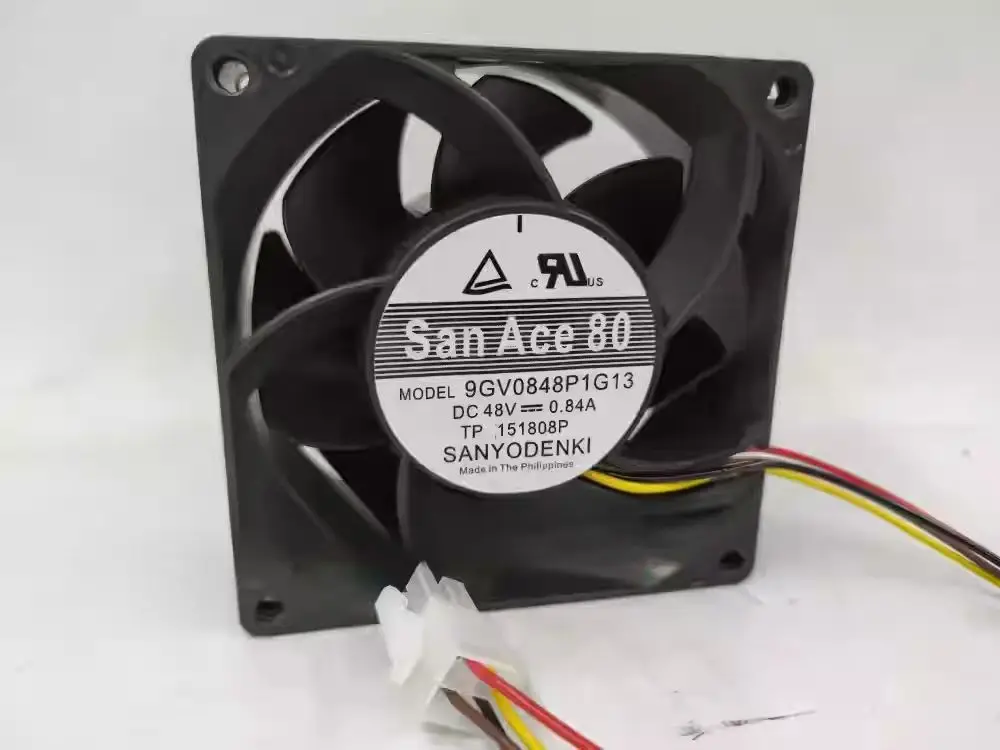 for Sanyo Denki 9GV0848P1G13 DC 48V 0.84A 80x80x38mm 4-Wire Server Cooling Fan High Speed Airflow CFM Cooler