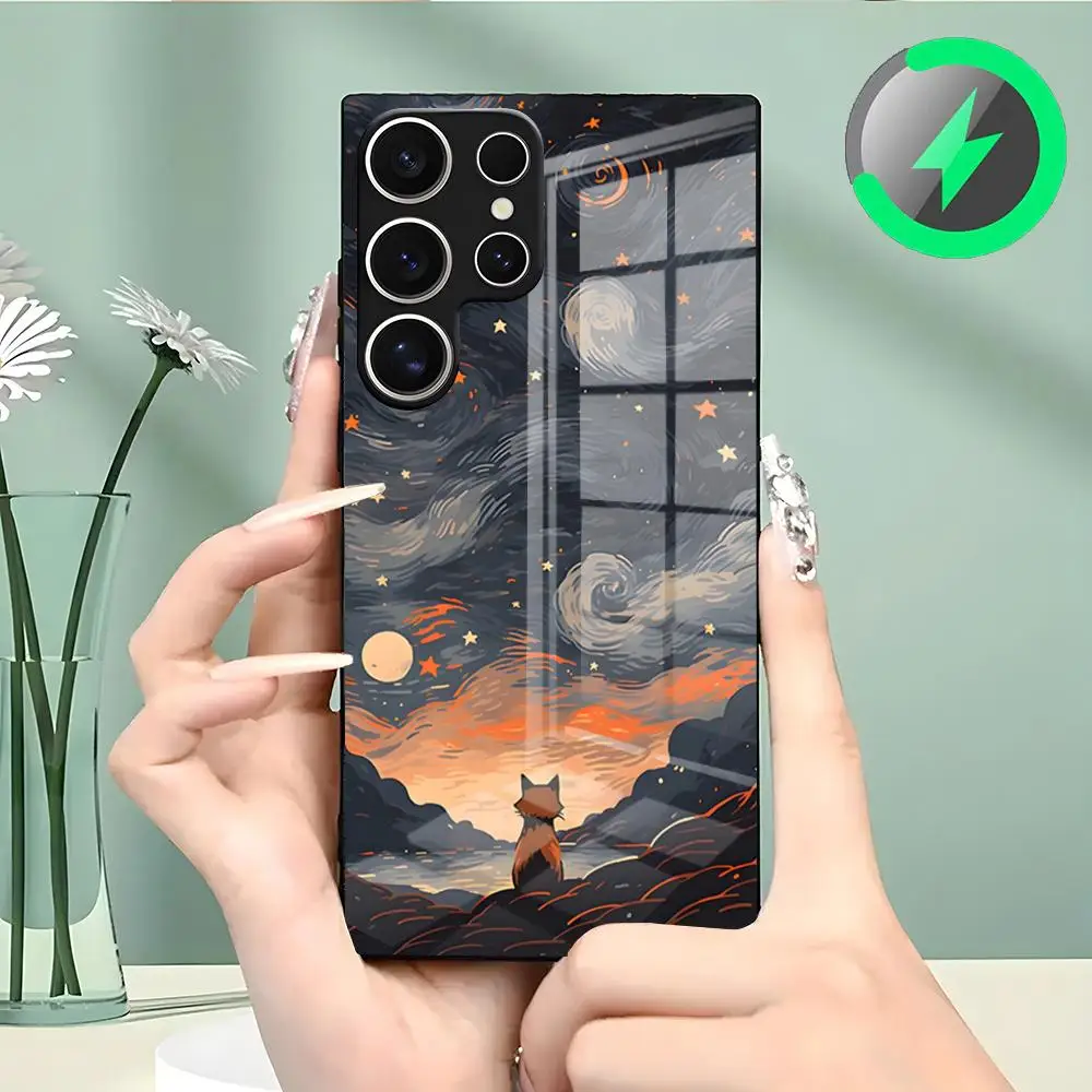 Zorros Espaciales Manta Handyhülle für Samsung S26 S25 S24 S23 S22 S21 S20 Edge Ultra Plus FE für Magsafe Glas-Hülle