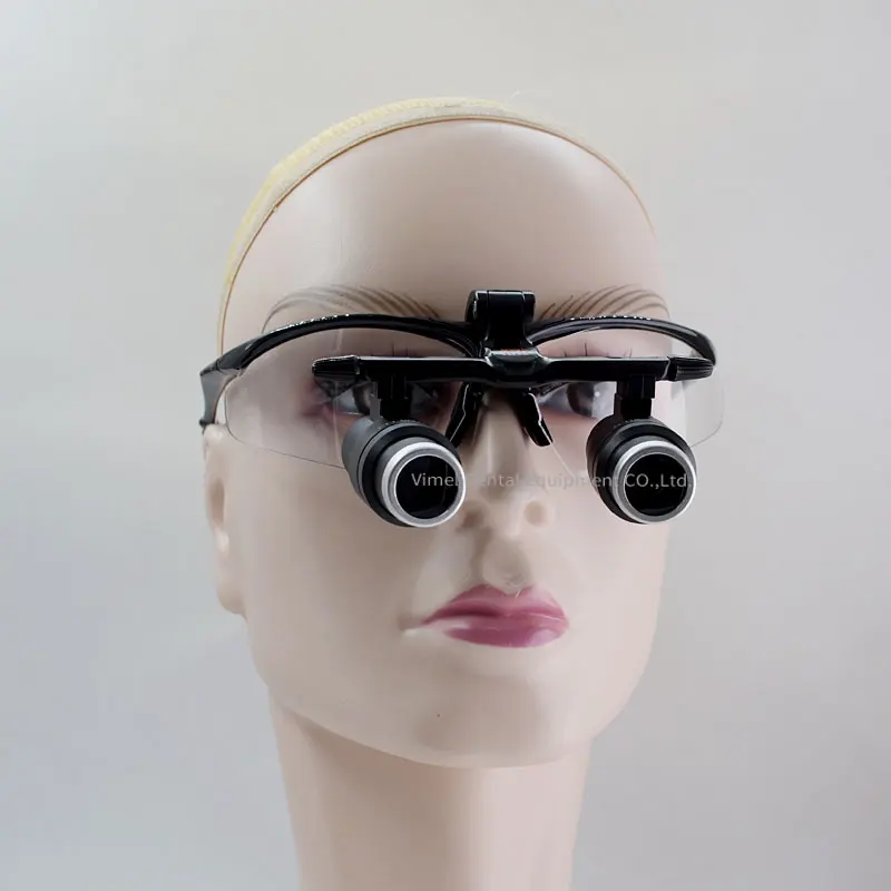 New 5.0X Binocular Medical Dental Magnifier Surgery Loupe Glasses Pupil Adjustable Supper Light