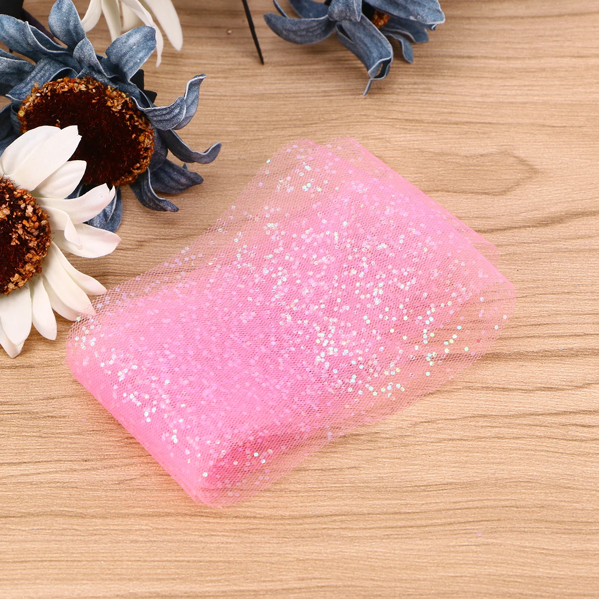 

Colorful Glitter Mesh Yarn Ribbon Roll DIY Hair Accessories Pettiskirt Yarn Skirt Ribbon Christmas Holiday Ribbon Swirl She
