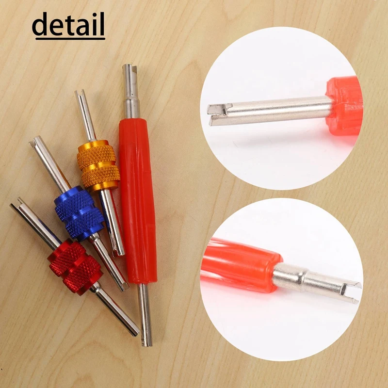 4Pcs R134 R12 A/C HVAC Air Conditioner Schrader Valve Stem Core Remover Tool (Remover Tool)