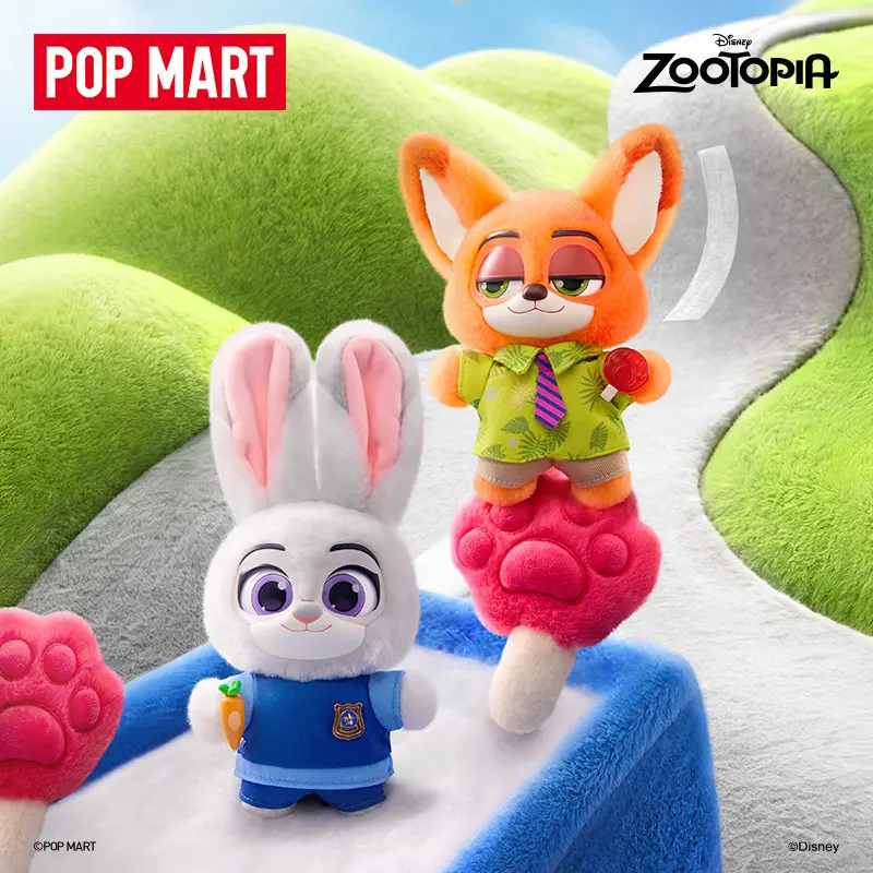 POP MART Disney Zootopia Ace Duo Series Plush Pendant Blind Box Original Toys Guess Bag Mystery Box Doll Anime Figure Ornament view 3