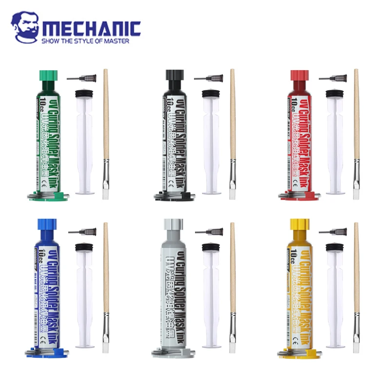 

MECHANIC 4-IN-1 Green Oil UV Solder Mask Ink PCB BGA Welding Oil Paint Prevent Corrosive Arcing