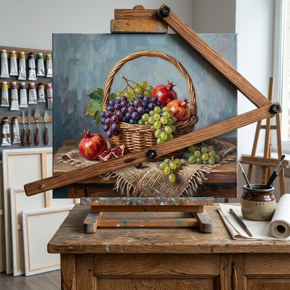 Adjustable Artist Hand Rest Wooden Painting Support Arm 48cm Ergonomic Wrist For Stabilizer For Precision Canvas Art Drawing