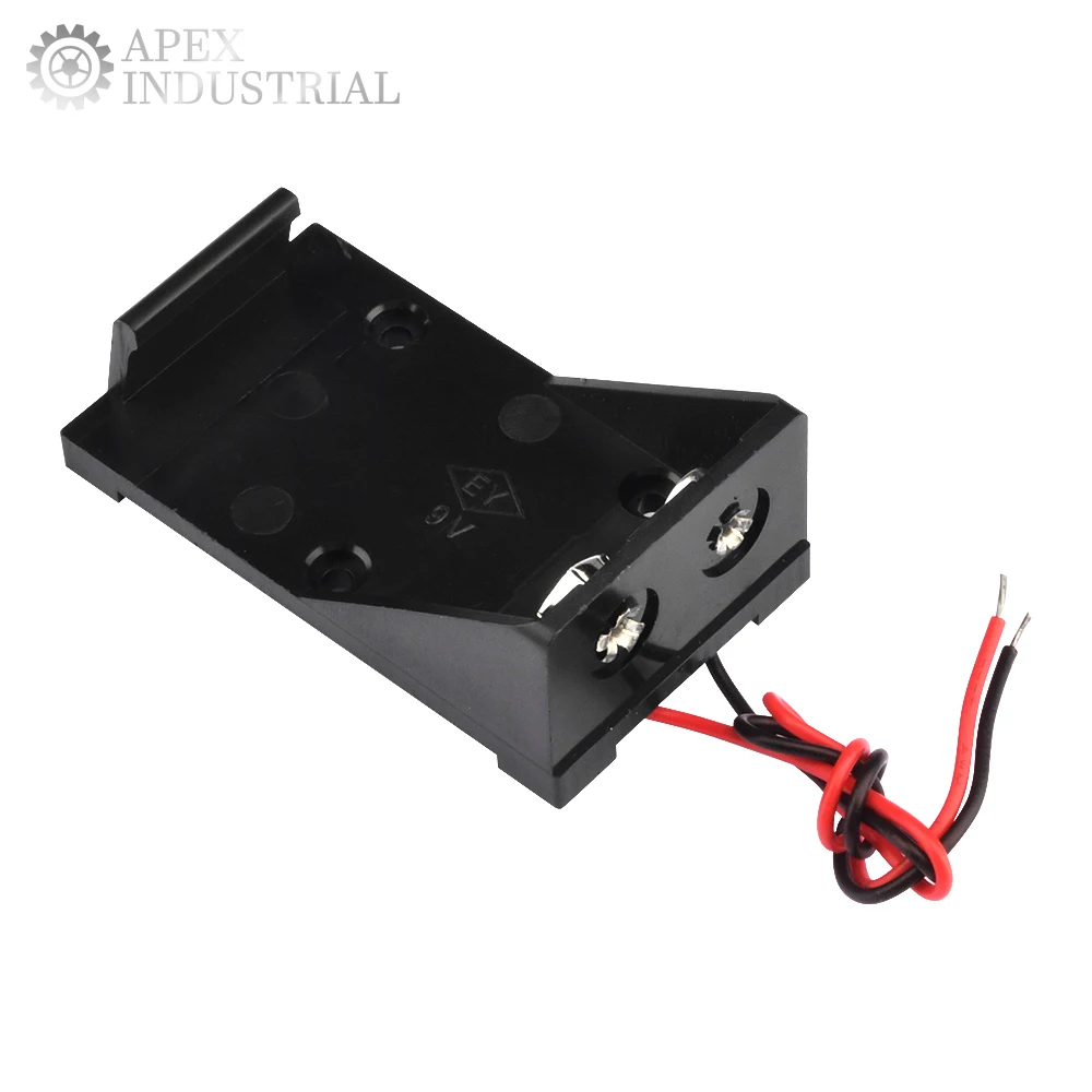 9V Battery Holder with Wire Leads Clip Connector Case Box for DIY Electronics Projects, Power Supply, Portable Devices