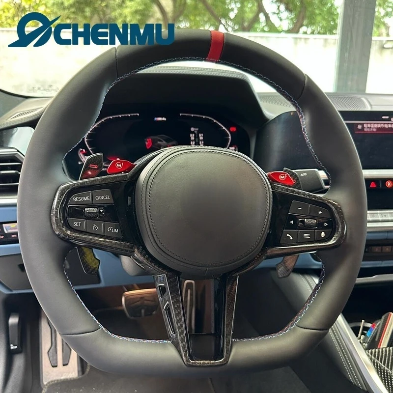 M4 CS Carbon Fiber Leather Car Steering Wheel for BMW G20 G30 M3 M5 F30 F10 F15 F36 F20 F22 F25 F31 F32 X1 X2 X3 X4 X5 X6