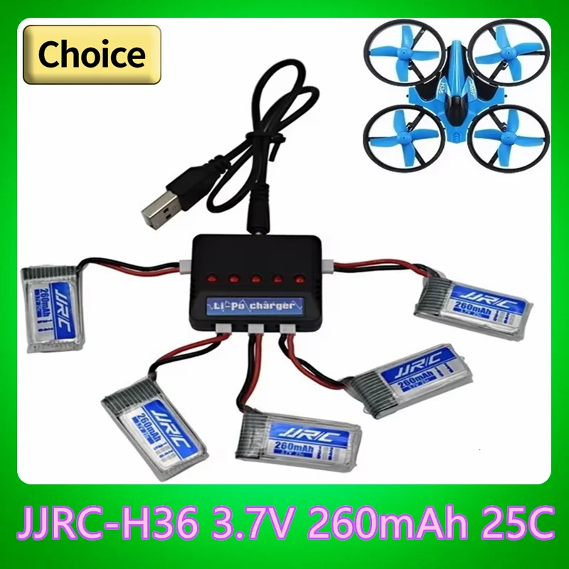 شاحن بطارية lipee الأصلي ، بطارية JJRC H36 ، طائرة بدون طيار ، E010 E011 ، E012 ، E013 ، Furibee F36 RC Quadcopter