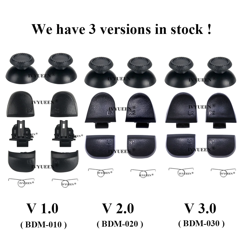 IVYUEEN for PlayStation 5 PS5 Controller L1 R1 L2 R2 Trigger Buttons Analog Stick Conductive Rubber Repair for Dualsense Gamepad