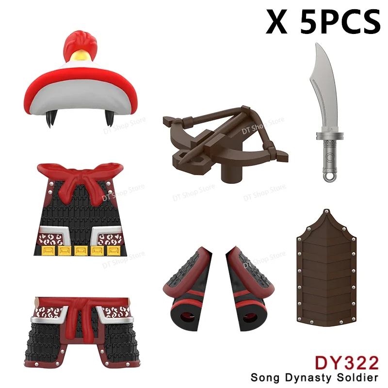جنود الدرع الثقيل القديم عمل أرقام سلالة سونغ الجنوبية الذهب الفضة الأسود درع اللبنات لغز لعب هدايا الاطفال