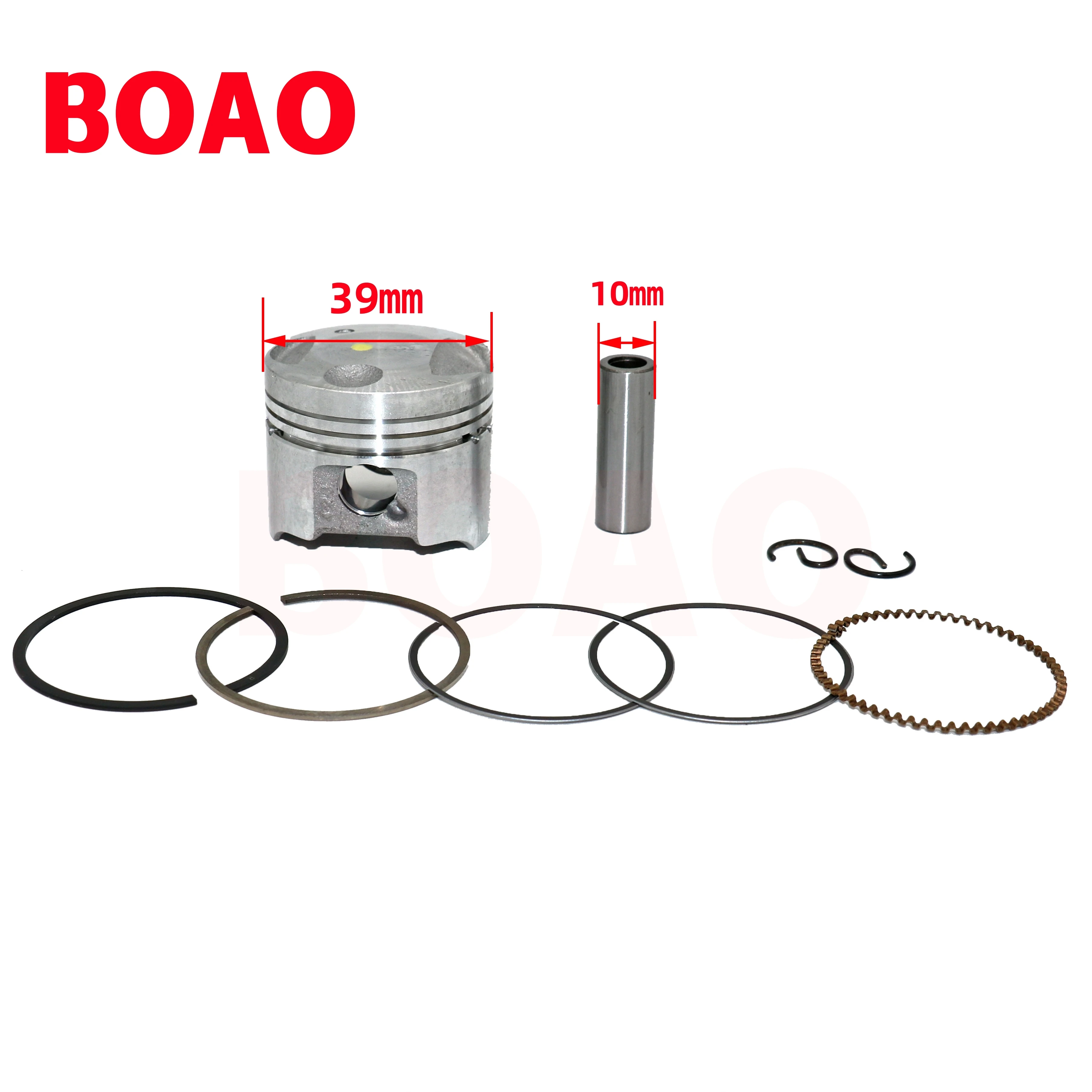 Motorcycle cylinder engine piston kit with 39mm cylinder diameter suitable for Suzuki lets4 lets5 V50 V50G 50cc