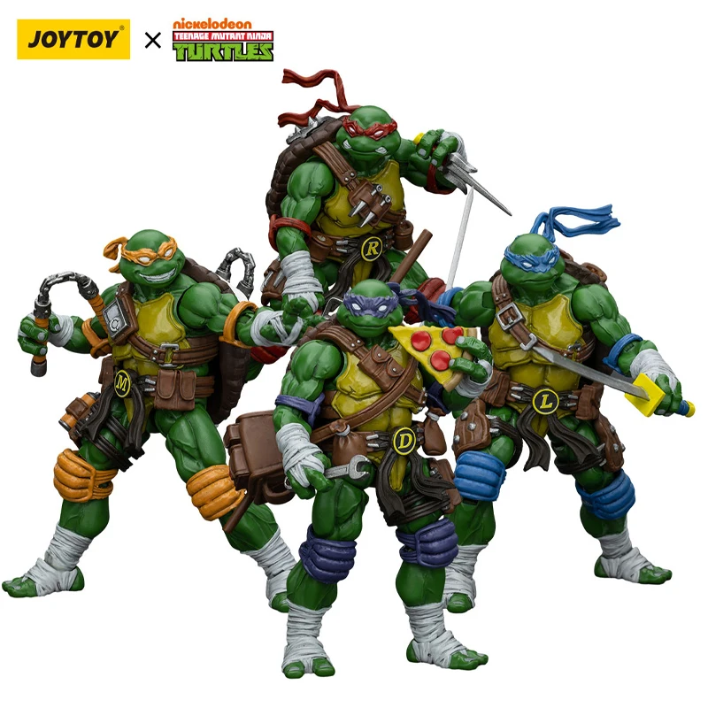 Teenage Mutant Ninja Turtles Original JOYTOY Leonardo Da Vinci Raphael Sanzio Action Figure Collectible Model Doll Ornament Gift