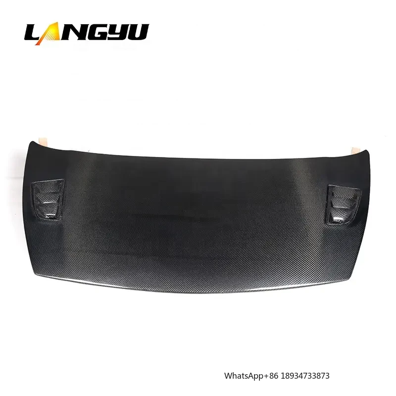 Langyu 07-15 Car Accessories Front Bonnet Carbon Fiber Engine Cover for Honda Civic FD2 Upgrade RR Style Engine Hood