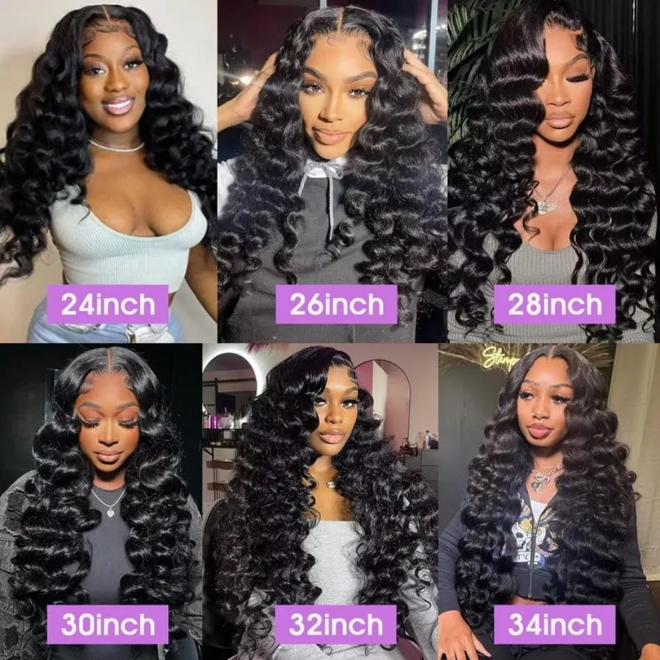 موجة فضفاضة خصلات الشعر المستعار الإنسان 13X6 Hd الدانتيل الباروكة الأمامية موجة عميقة الدانتيل شعر مستعار أمامي شعر مستعار برازيلي للنساء 230 الكثافة 30 40 بوصة