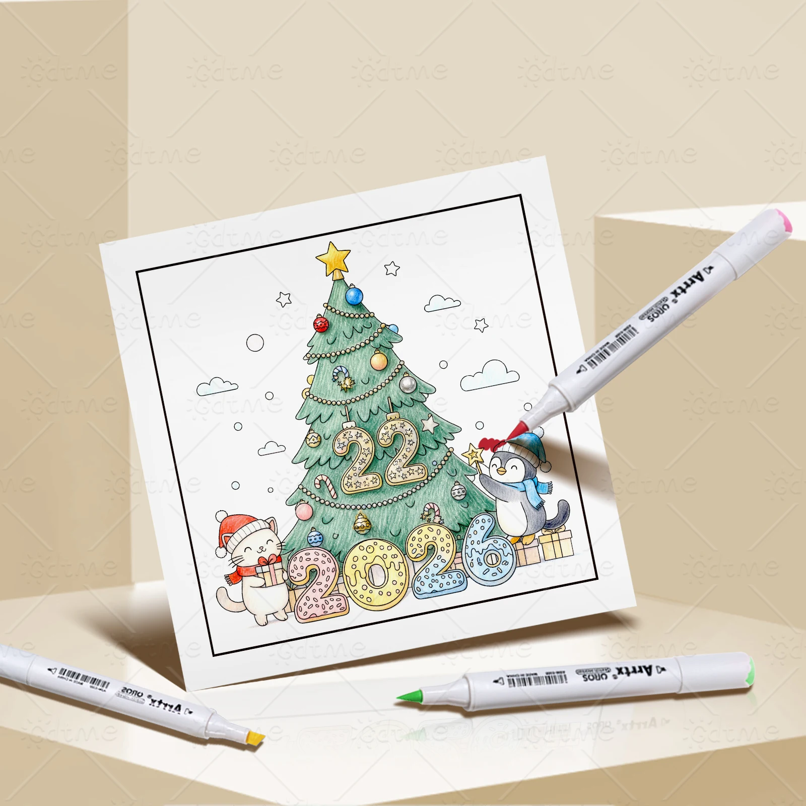 CHRISTMAS COUNTDOWN Malbuch mit kräftigen, einfachen Mustern für Erwachsene, Horror-Zeichenbuch, perfektes Geschenk für Party und Geburtstag – Detail 5