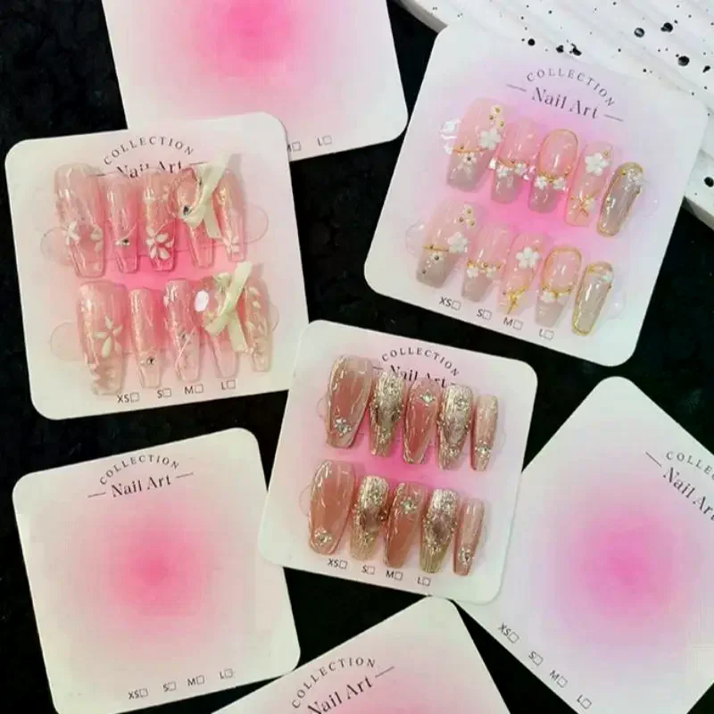 50pcs Nail Art Display Card Press-on Nails Packing Card Board DIY Manicure