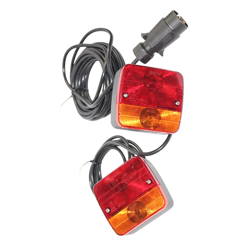 

1 комплект, 12 В, 7 контактов, 10 м, универсальный светодиодный стоп-сигнал для прицепа, задний буксирный фонарь, отражатель для прицепа