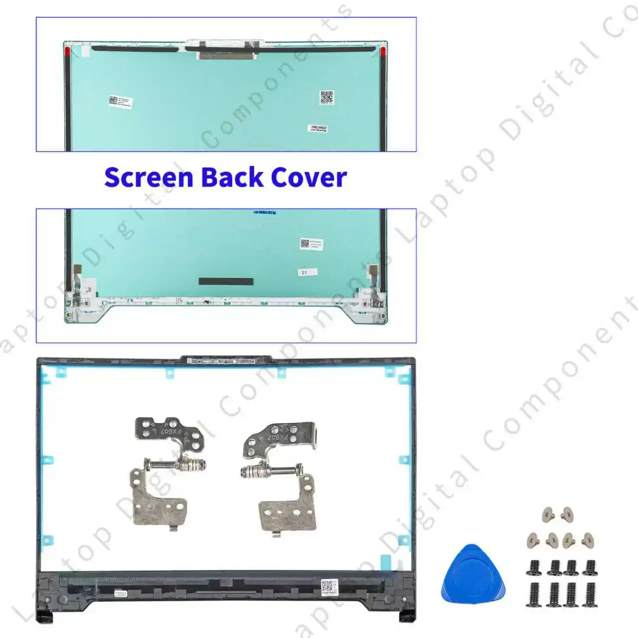 ل TUF الألعاب F15 FX507 FX507Z FX507VV FX507VU FA507 FA507Z كمبيوتر محمول LCD الغطاء الخلفي الحافة العلوي السفلي