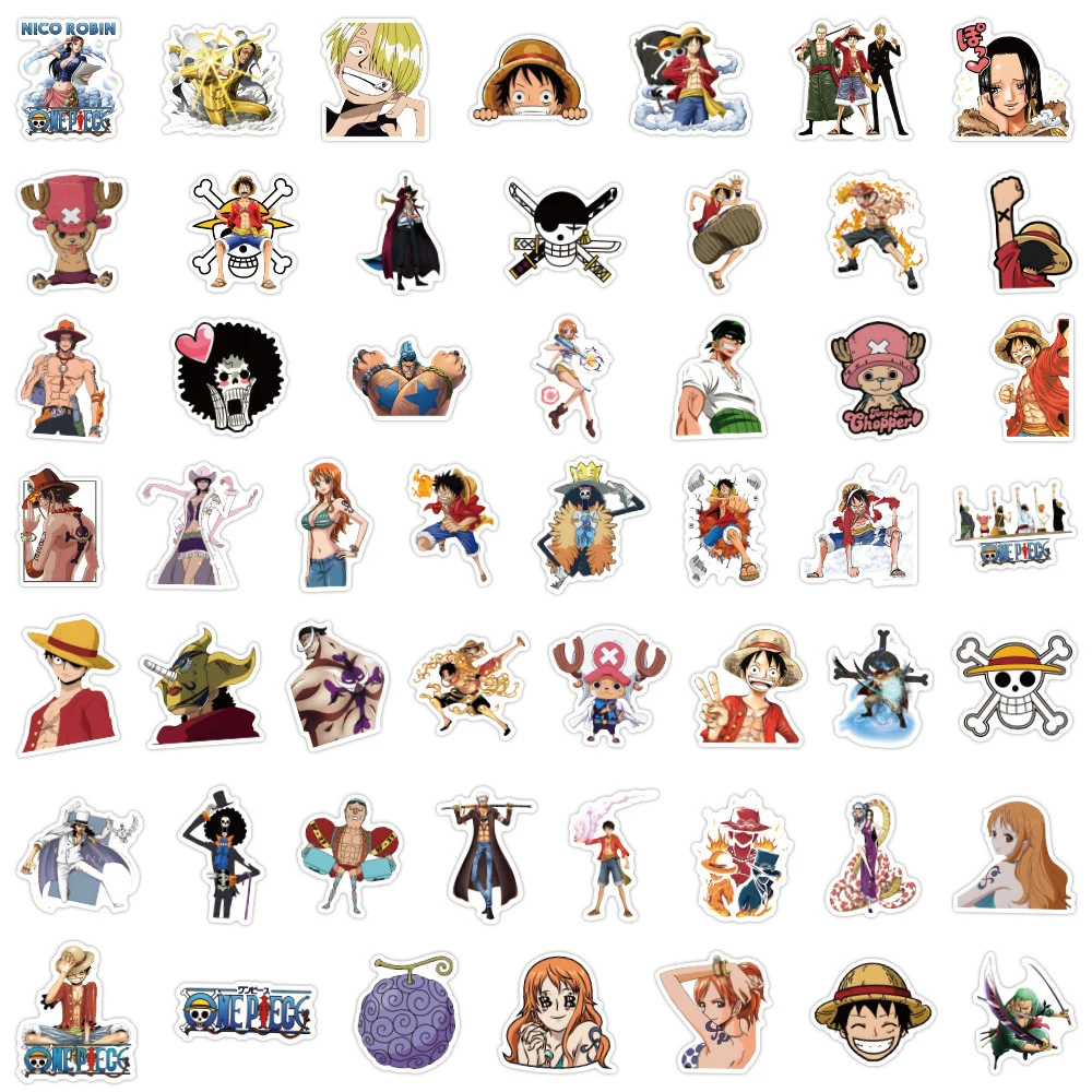 10/30/50pcs Classic Japan Anime ONE PIECE Stickers Luffy Nami Zoro Cartoon Decals Phone Laptop Car Graffiti Sticker for Kids Toy