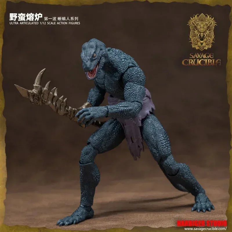 New1/12 Animal Savage Crucible Figures Lizard Man Series Action Figure PVC Models Statue Collection Toys Boy'S Doll Orament Titl