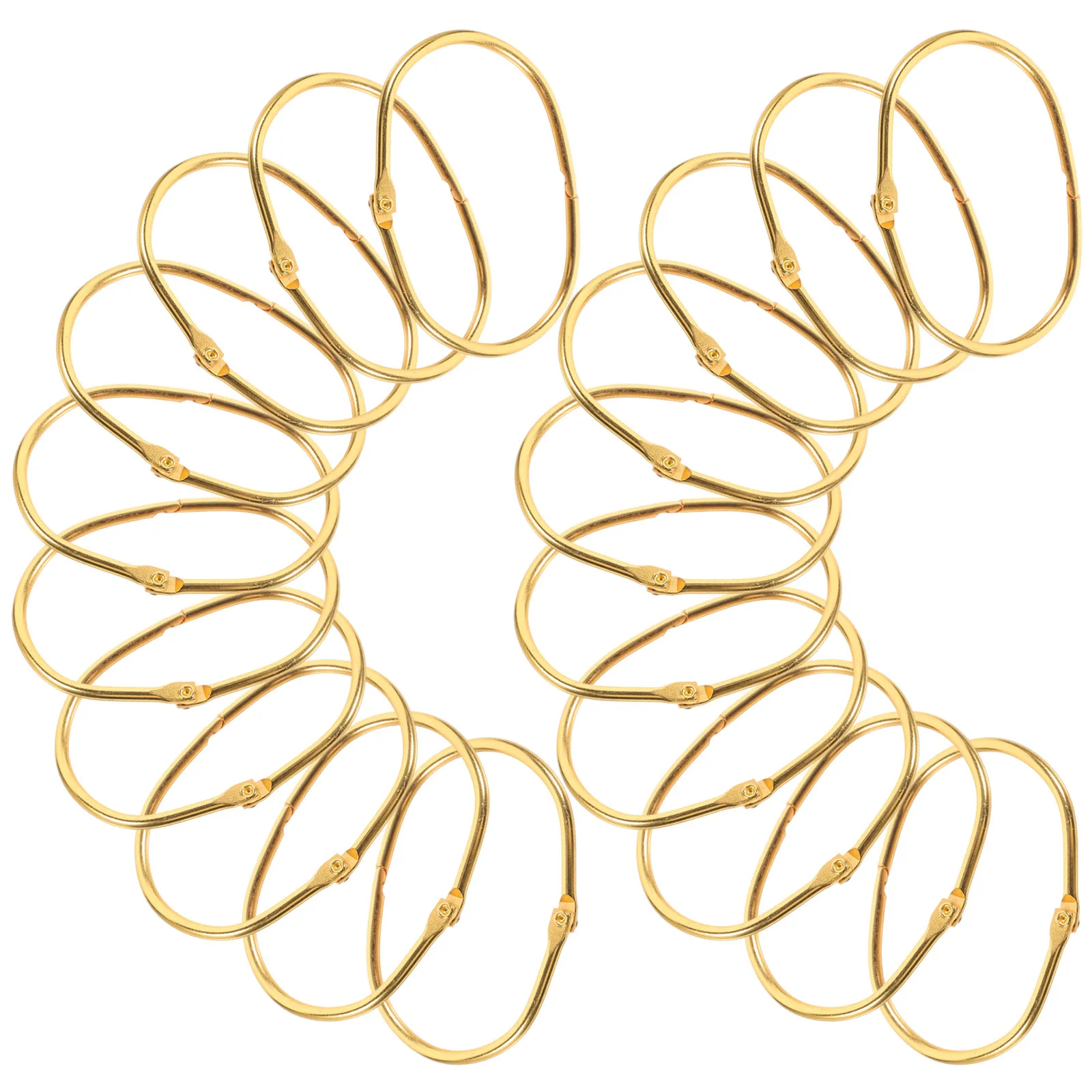 24Pcs Shower Curtain Rings Oval Open Hook Drapery Rings Smooth Glide Quick Install Shower Curtain Hooks for Bathroom