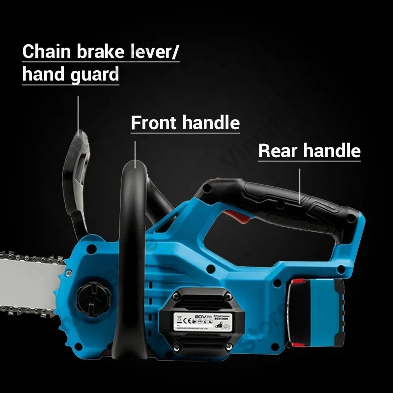 Cordless 20V brushless wood cutting electric chain saw