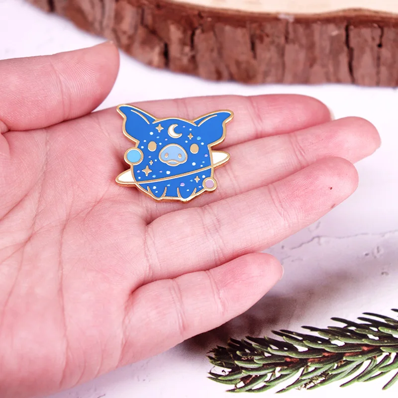 Animal Universe Enamel Pin Cute Kawaii Flying Pig Brooch Badge Funny Jewelry Gifts