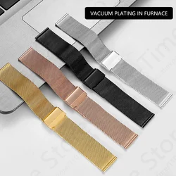 Milanese Watchband 14mm 16mm 18mm 20mm 22mm 24mm Universal Stainless Steel Metal Watch Band Strap Bracelet 38-39-40-42-44-45