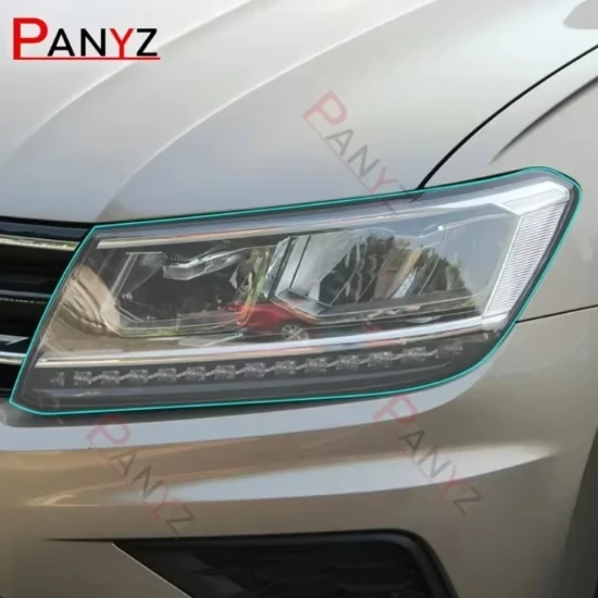 Защитная пленка для фар автомобиля, прозрачная черная наклейка из ТПУ для Volkswagen VW Tiguan 5N MK2 2017-настоящее время