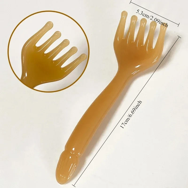 Resin five-claw massage hair massager for unblocking meridians and acupoints, massaging, scratching the scalp and relaxing