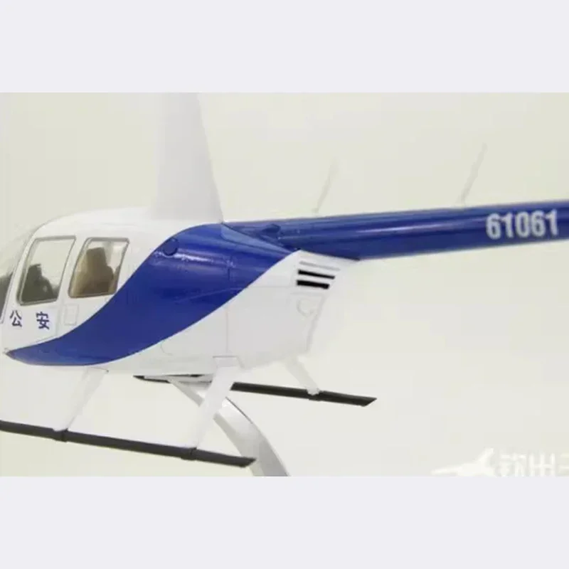 Diecast 1:32 Scale Robinson R44 Thunderbird helicopter Finished Aircraft Simulation Model Static Decoration Souvenir Gifts