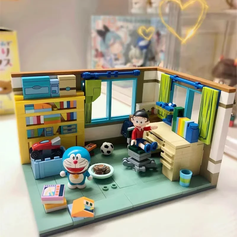 Keeppley Doraemon building blocks Nobita Nobi modello di camera giocattoli per bambini kawaii regalo di compleanno periferiche anime