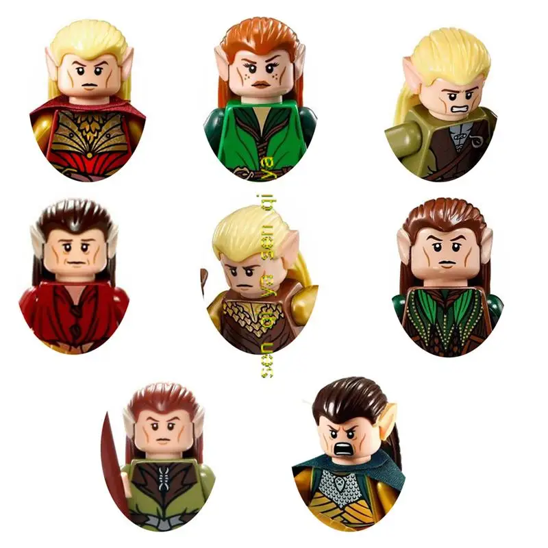 

PG8031 PG8027 Toy Orcs Dwarf Elves Rohan knight Action Figure Army Wars For Kids Gift PG501-PG540