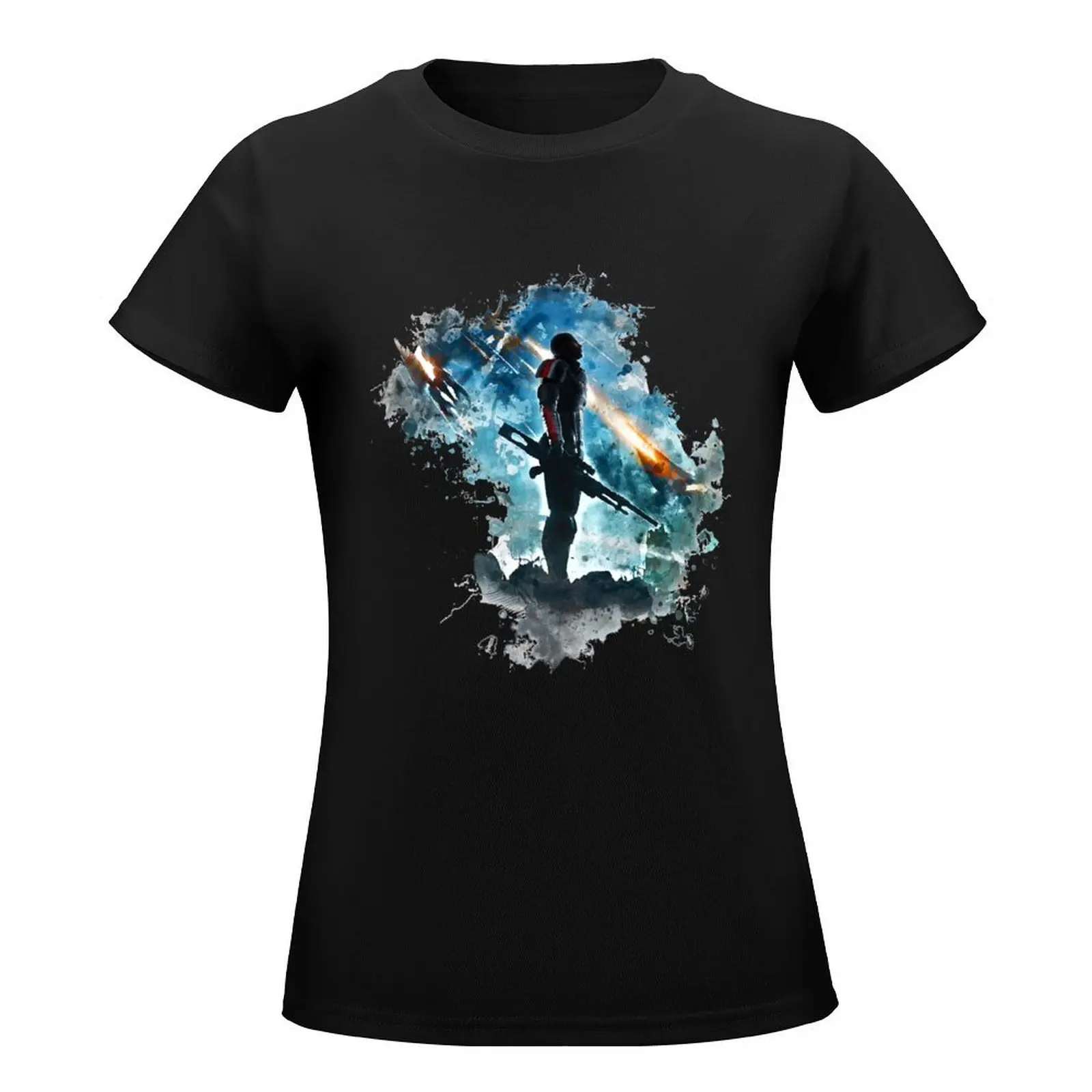 Camiseta de manga corta con efecto de foto para mujer, camisetas divertidas de entrenamiento, edición limitada, primer día, masa, impresionante