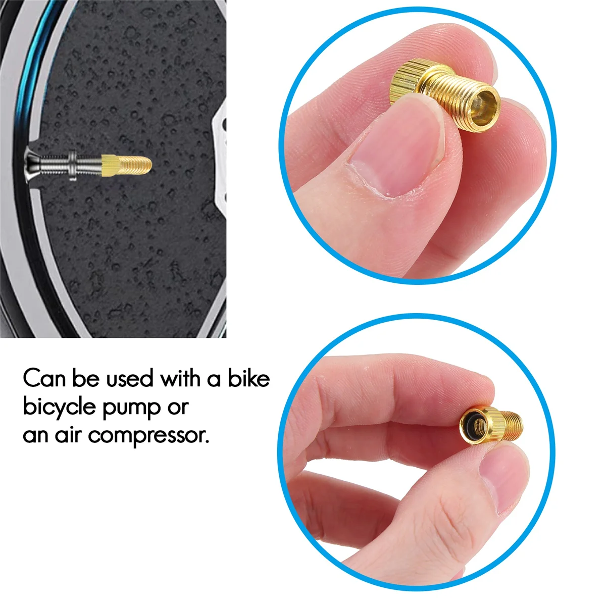 Altamente recomendado 10 unidades Presta para adaptador de válvula Schrader tubo de pneu de bicicleta multicolorido