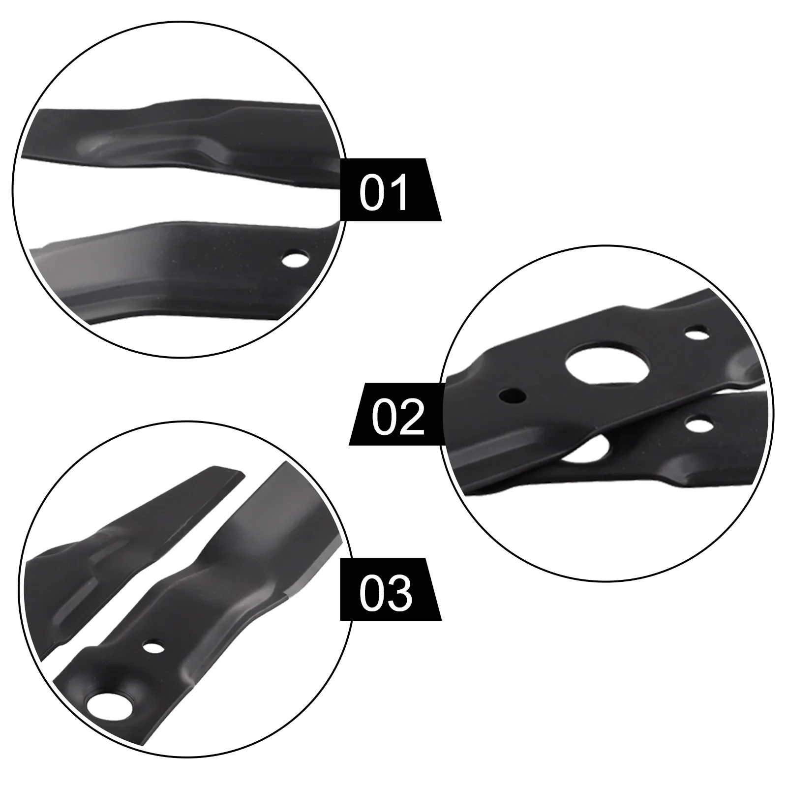

Double-sided Blades For Honda HRR Blade Set 72531-VE2-020, 72511-VE1-020 Lawn Mower Parts Easy Installation For Convenient