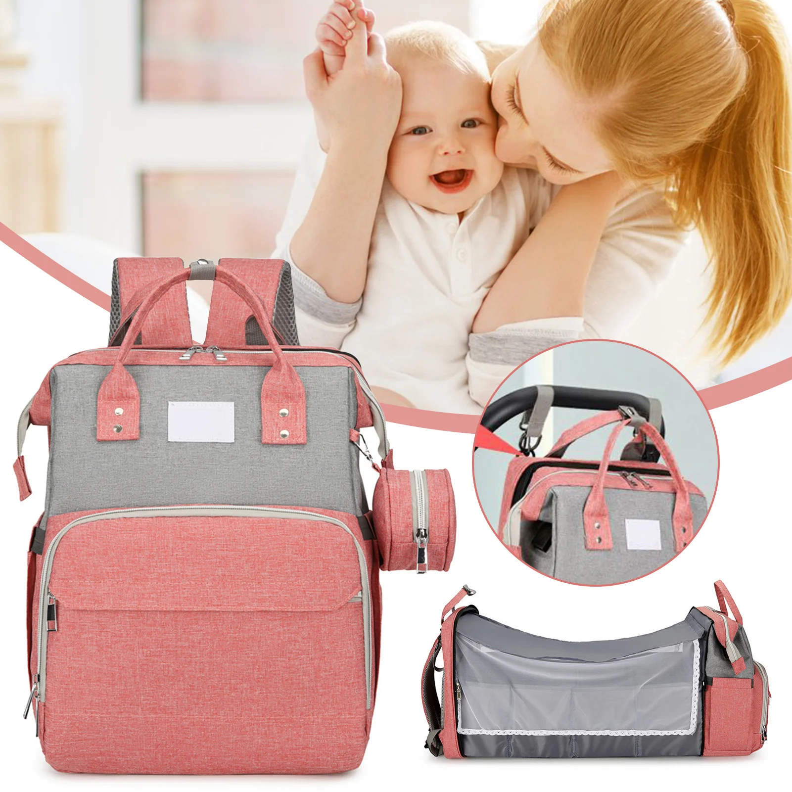 Multifunctional Mommy Bag Multipurpose Mother Backpack With Changing Pad For Camping